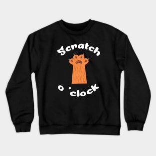 Cat Scratch O Clock (orange) Crewneck Sweatshirt